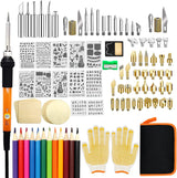 (Wood Burning Kit, 110 Pieces Wood Burning Tool with Adjustable Temperature 200~420°C, Professional Wood Burner Pen for Embossing Carving Soldering PETUOL
