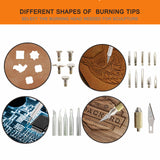 (Wood Burning Kit, 110 Pieces Wood Burning Tool with Adjustable Temperature 200~420°C, Professional Wood Burner Pen for Embossing Carving Soldering PETUOL