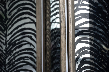 Room Divider, Herero 4 Panel Decorative Screen - Black HouseOfZazla