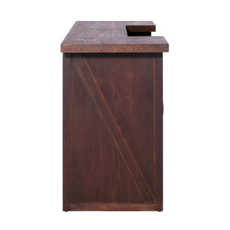 41.35"H Bar Table or Wine Cabinet - Brown Antique HouseOfZazla