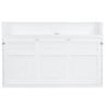 Murphy Bed With Desk, LED Light And USB Charging Station HouseOfZazla