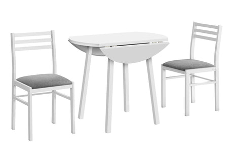 3 Pieces Dining Table Set, Small, Drop Leaf, Contemporary & Modern HouseOfZazla