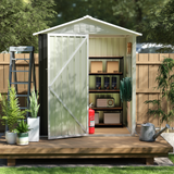 5.4x4.27 FT Outdoor Storage Shed with Hinge Door