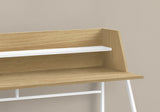 Computer Desk for Home Office with Marble Look and Storage Shelves