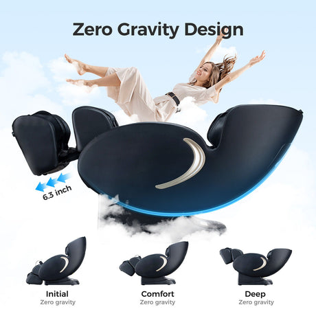 Bosscare - 3D Zero Gravity Massage Chair, Full Body Shiatsu Recliner With App HouseOfZazla