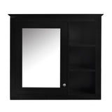 Bathroom Vanity With Medicine Cabinet, Royal Mirror Cabinet, Modern Bathroom Storage Cabinet With 2 Soft Closing Doors And 4 Drawers