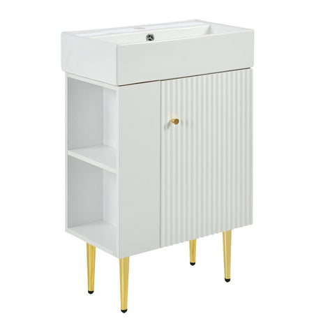 Bathroom Vanity, Combo Cabinet, Bathroom Storage Cabinet, Single Ceramic Sink HouseOfZazla
