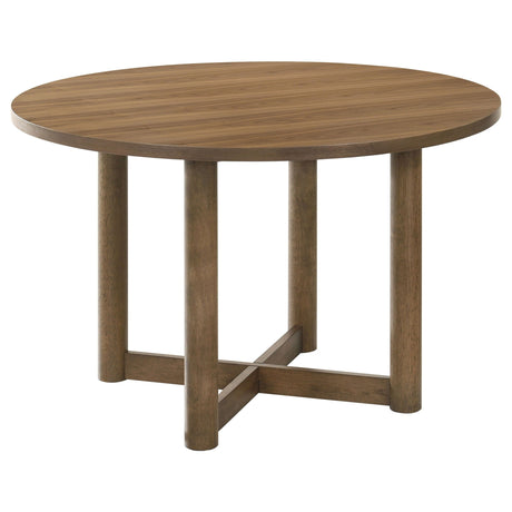 Graham - 5 Piece Round Dining Table Set - Walnut HouseOfZazla