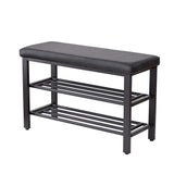 Shoe Bench With Cushion, Storage Seat For Entryway