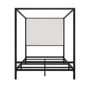 Canopy Bed With Tall Upholstered Headboard, 4 Poster Frame HouseOfZazla