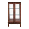 Curio Cabinet Lighted Curio Diapaly Cabinet With Adjustable Shelves And Mirrored Back Panel, Tempered Glass Doors (3 Tier), (E26 Light Bulb Not Included) HouseOfZazla