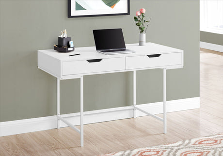 Computer Desk For Home Office, Storage Drawers, Marble Look Contemporary & Modern HouseOfZazla