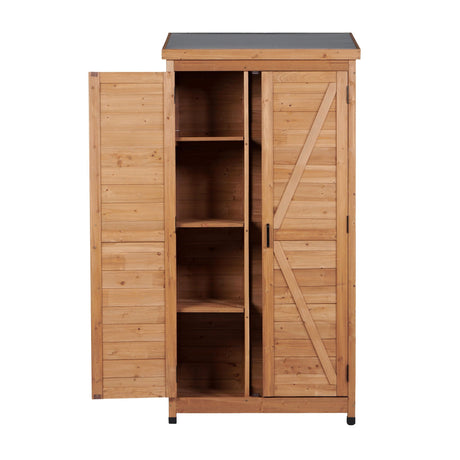 Outdoor Storage Shed With Vertical Tool Cabinet For Backyard HouseOfZazla