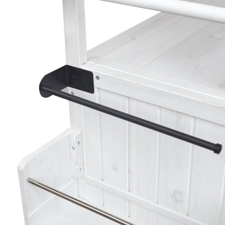 Foldable Outdoor Kitchen Island Patio Cart with Storage HouseOfZazla