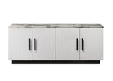 Matilda Cabinet Console Table with White Faux Marble Top