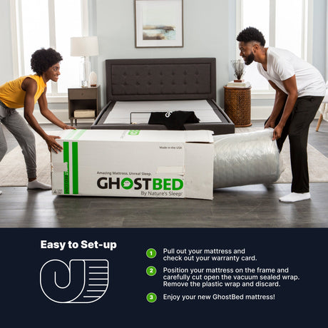 GhostBed Memory Foam Mattress HouseOfZazla