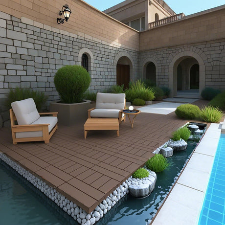 H Style Diy Module Interlocking Patio Deck Tiles HouseOfZazla