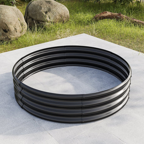 2PCS 47.24" Round Raised Garden Beds for Outdoor Gardening HouseOfZazla