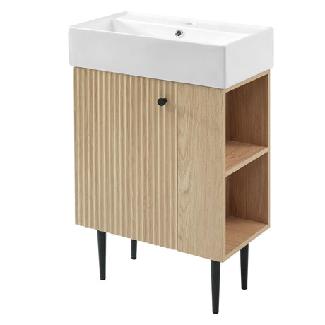 Bathroom Vanity, Combo Cabinet, Bathroom Storage Cabinet, Single Ceramic Sink HouseOfZazla