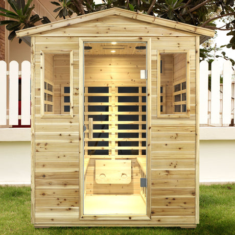 Four person Far-infrared Old fir outdoor sauna room HouseOfZazla