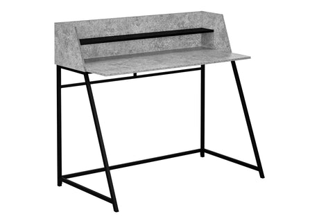 Computer Desk for Home Office with Marble Look and Storage Shelves HouseOfZazla
