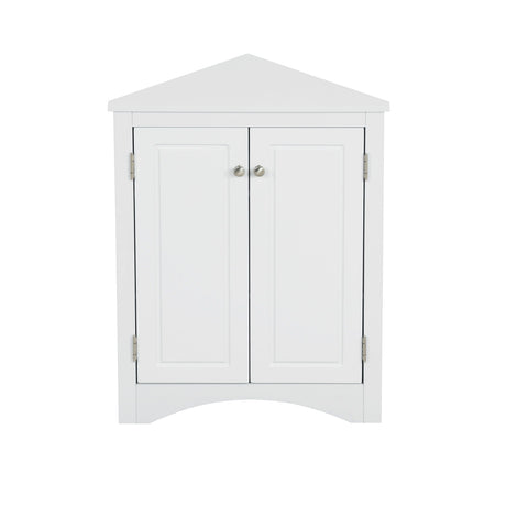 Triangle Bathroom Storage Cabinet With Adjustable Shelves, Freestanding Floor Cabinet For Home Kitchen HouseOfZazla