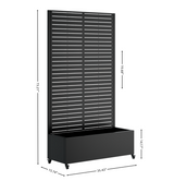 Metal Planter Box with Trellis, 73' x 35' x 16" Raised Garden Bed