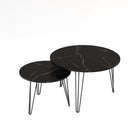 Round Nesting Coffee Table For Living Room (Set of 2) HouseOfZazla