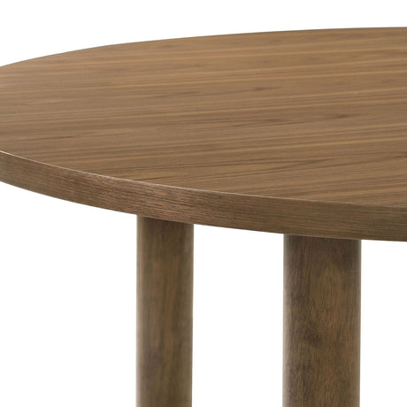 Graham - 5 Piece Round Dining Table Set - Walnut HouseOfZazla