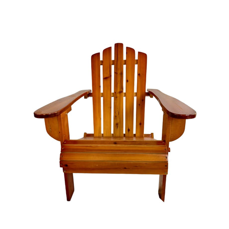 Foldable Solid Wood Adirondack Chair in Oak Finish HouseOfZazla