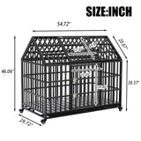 Heavy Duty Dog Crate Lockable Wheels