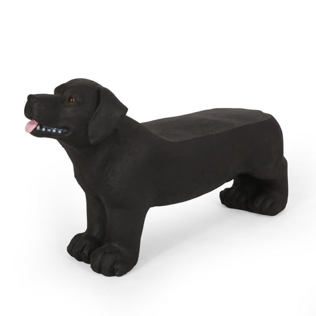 MGO Dog Bench - Outdoor Labrador Design, Matte Black HouseOfZazla