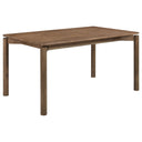 Svenstra - Rectangular Dining Table Set With Armless Side Chairs, Wood, Natural Walnut, 59 X 35.5 X 30 Inches HouseOfZazla