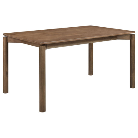 Svenstra - Rectangular Dining Table Set With Armless Side Chairs, Wood, Natural Walnut, 59 X 35.5 X 30 Inches HouseOfZazla