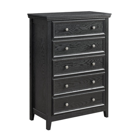Modern 5-Drawer Black Dresser for Living Room Storage HouseOfZazla