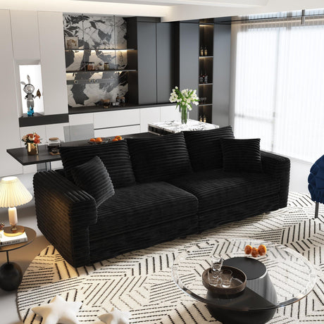 4 Seat Modern Comfy Upholstered Sofa Cloud Couch HouseOfZazla