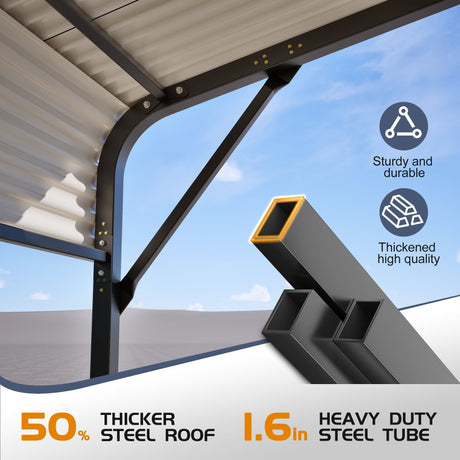 20'x20' Galvanated Steel Carport Canopy HouseOfZazla