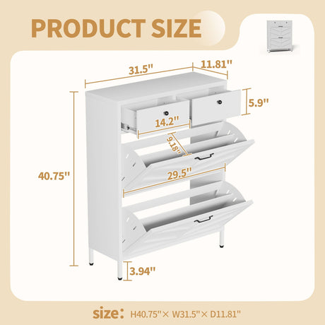 Shoe Cabinet With Flip Drawers HouseOfZazla