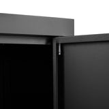 Metal Storage Cabinet With Locking Doors And Adjustable Shelf, Folding Filing Storage Cabinet, Folding Storage Locker Cabinet For Home Office, School, Garage