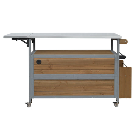 Foldable Outdoor Kitchen Island Patio Mobile Kitchen Cart HouseOfZazla