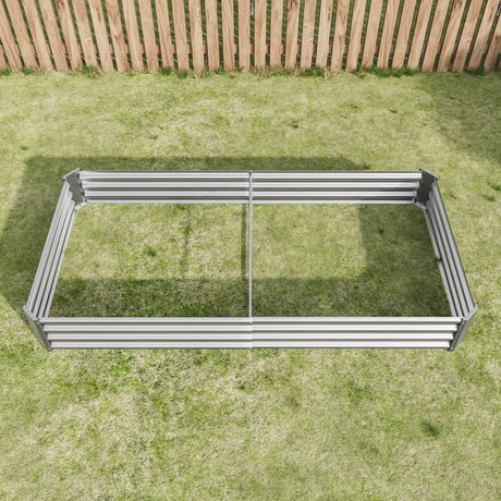 Raised Garden Bed Kit - Metal 7.6x3.7x0.98 ft HouseOfZazla