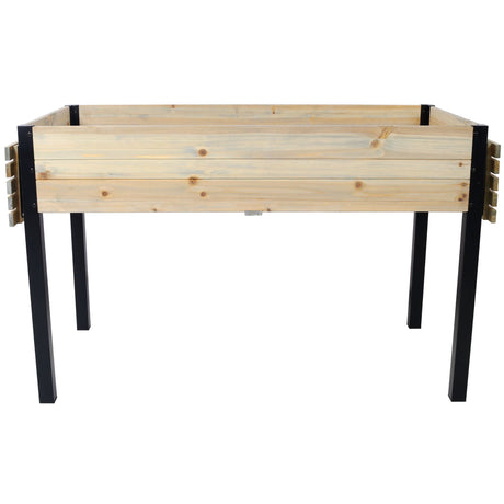 Raised Garden Bed With Metal Legs and Folding Storage Shelf HouseOfZazla