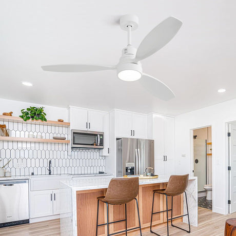 Ceiling Fan With Reversible DC Motor, LED Light & Remote Control HouseOfZazla