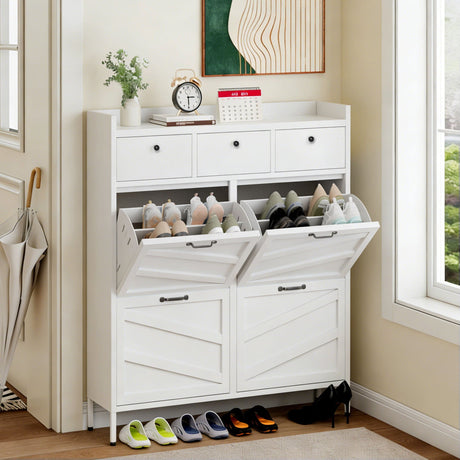 Shoe Cabinet With Flip Drawers HouseOfZazla