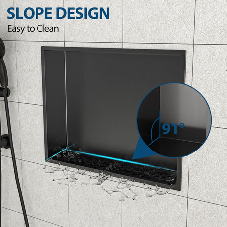 Stainless Steel Shower Niche With Seamless Design For Bathroom Storage HouseOfZazla