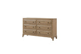 Queen Canopy Bedroom Set With A 2 Drawer Nightstand A Dresser With Poster Mirror And A Door Chest - Sand