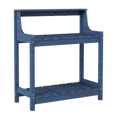 Potting Benches for Outside, HDPE Garden Potting Table with Storage HouseOfZazla