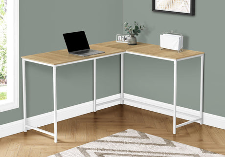 L-Shaped Corner Computer Desk with Contemporary Marble Look HouseOfZazla
