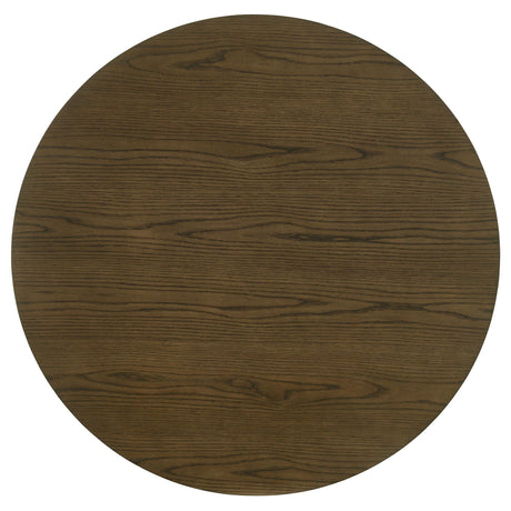Crispin - 5 Piece Round Dining Table Set With Upholstered Chairs - Brown HouseOfZazla