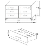 Chesney - 6 Drawer Bedroom Dresser - White